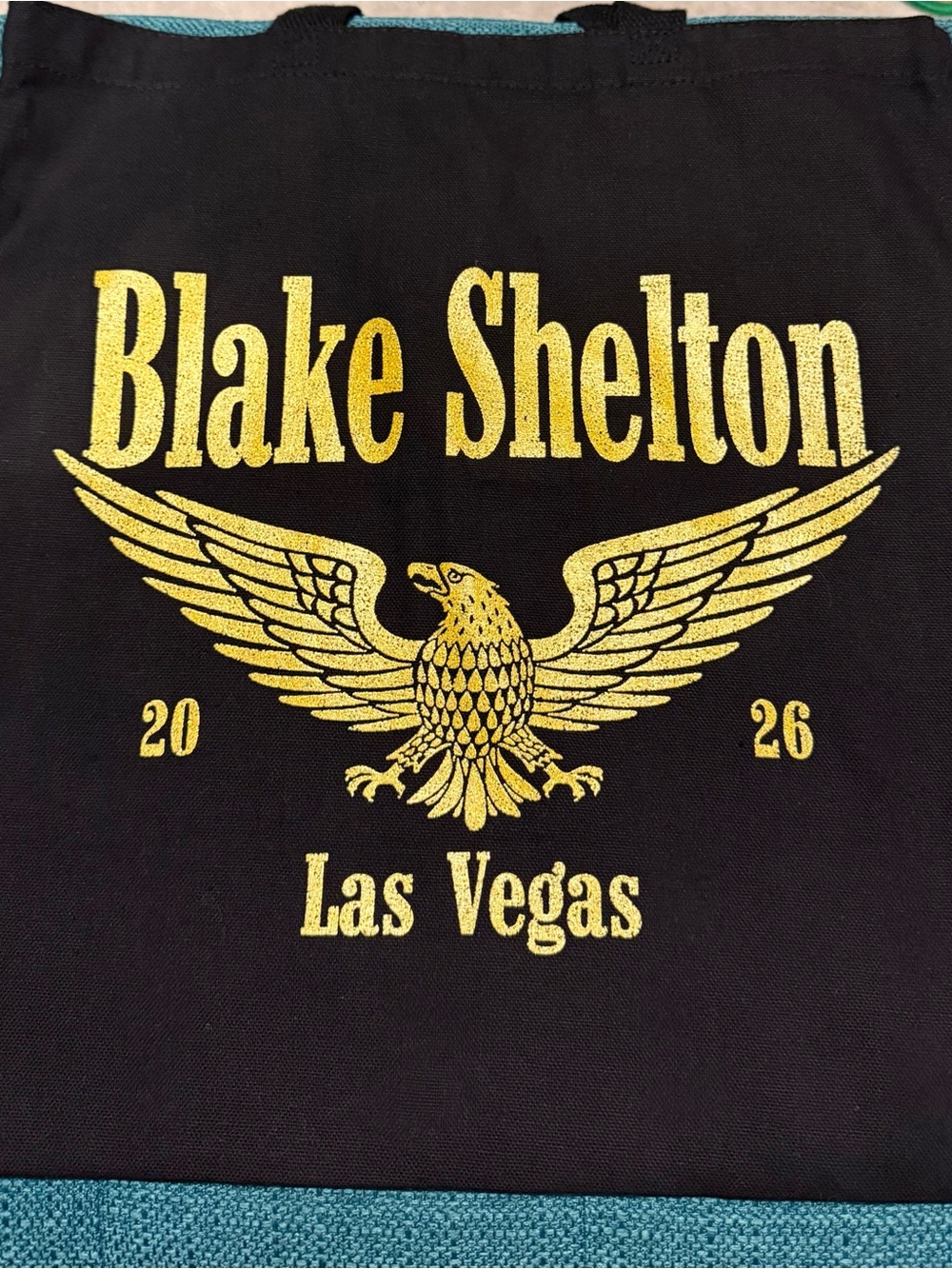 Blake Shelton Tote with Gold Eagle Print - Blake Shelton Las Vegas 2026